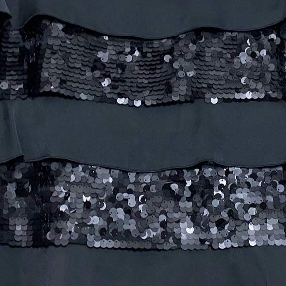 NWOT SIMPLY VERA WANG || SLEEVELESS BLACK SEQUENCE TANK TOP BLOUSE size Xl - Picture 6 of 8